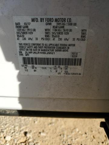 2017 LINCOLN MKX RESERV - 2LMPJ6LR1HBL29521