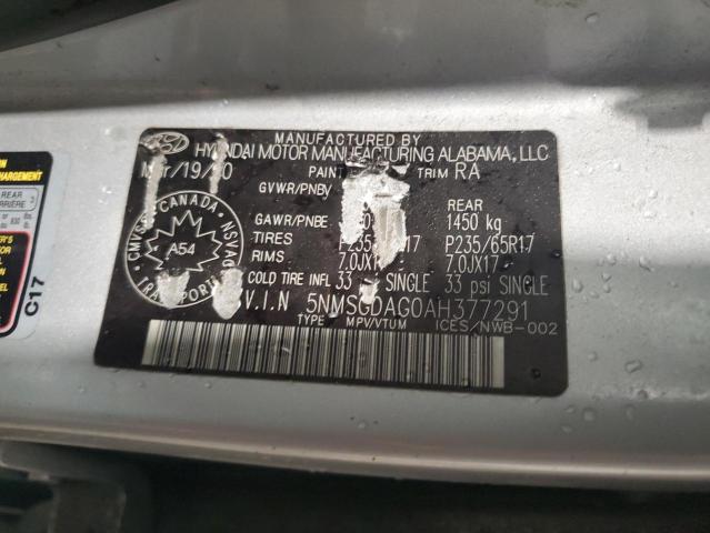 2010 HYUNDAI SANTA FE G - 5NMSGDAG0AH377291