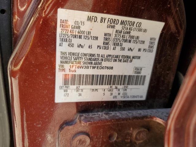 2015 FORD F350 SUPER - 1FT8W3BT9FED07608