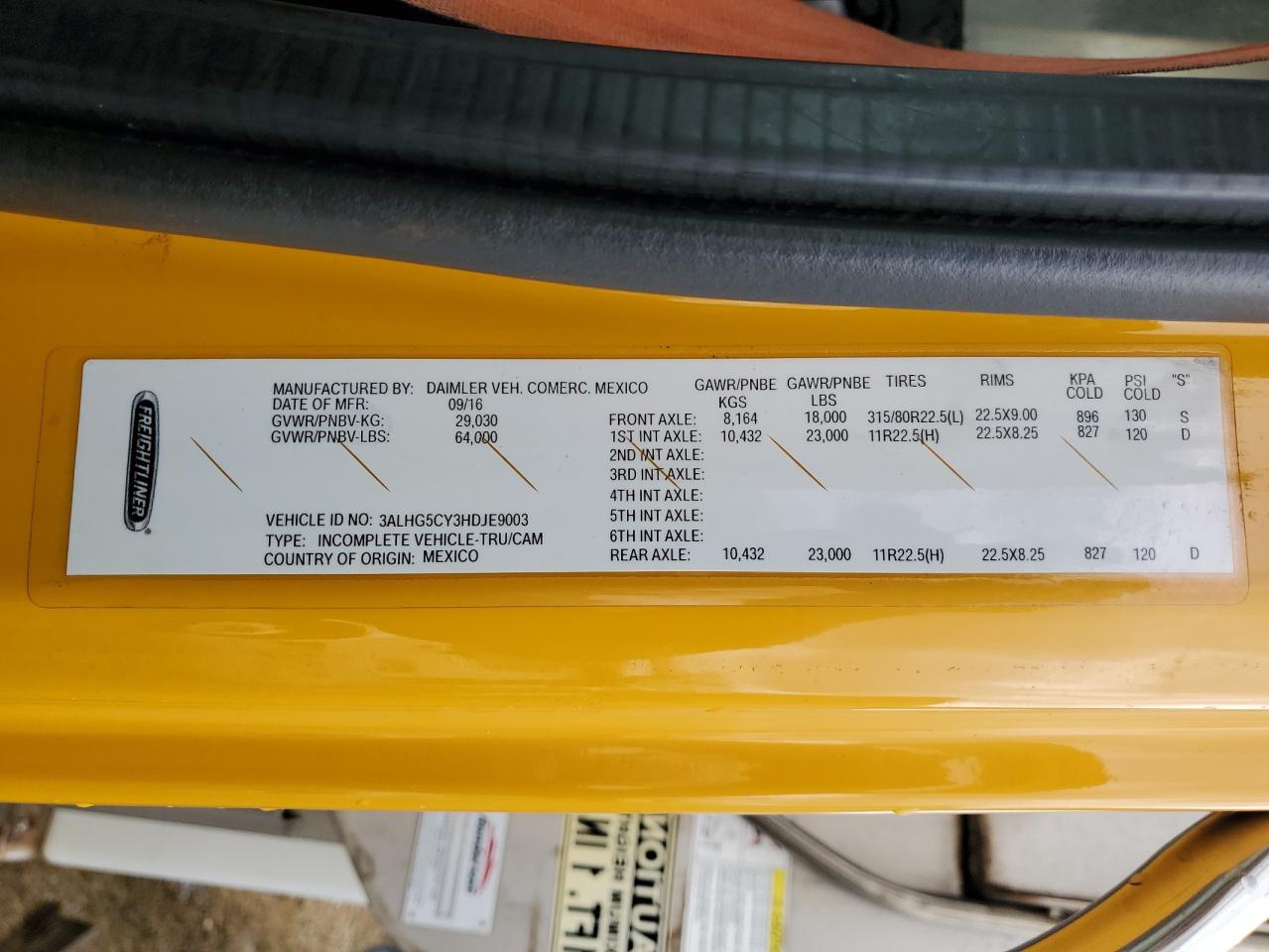 Lot #3286531152 2017 FREIGHTLINER 108SD