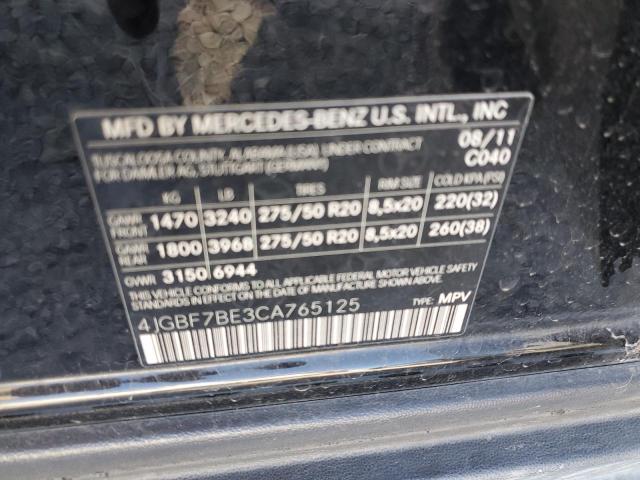 2012 MERCEDES-BENZ GL 450 4MA - 4JGBF7BE3CA765125