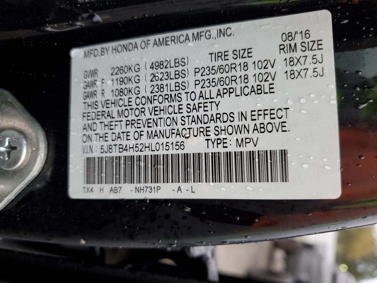 ACURA RDX TECHNOLOGY