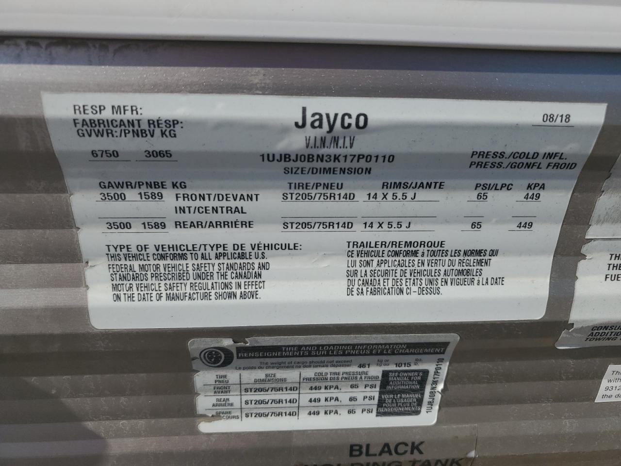 Lot #3269793698 2019 JAY TRAILER