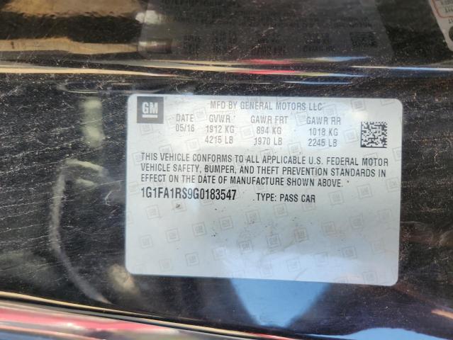 2016 CHEVROLET CAMARO LT 1G1FA1RS9G0183547