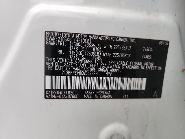 2016 TOYOTA RAV4 LE - 2T3BFREV8GW513289