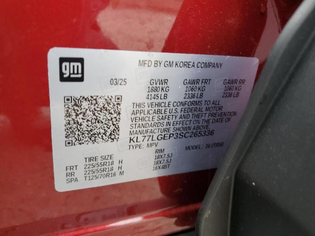 2025 CHEVROLET TRAX 1RS - KL77LGEP3SC265336
