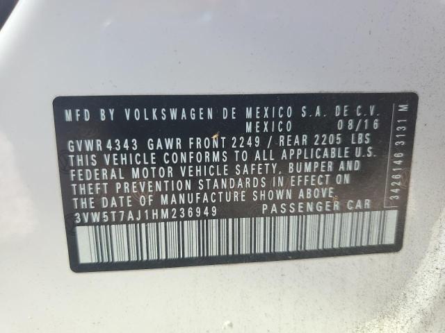 2017 VOLKSWAGEN JETTA GLI 3VW5T7AJ1HM236949