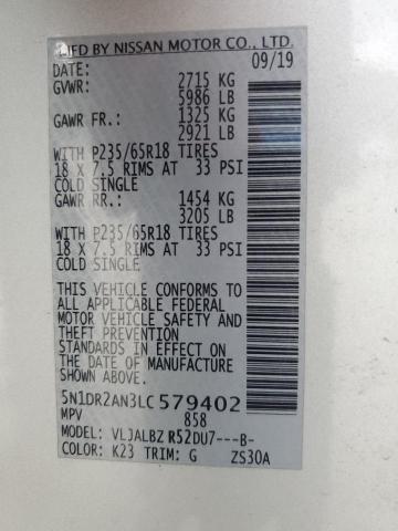 2020 NISSAN PATHFINDER S #3280307984