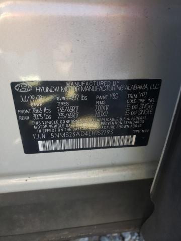 2020 HYUNDAI SANTA FE S #3291356155