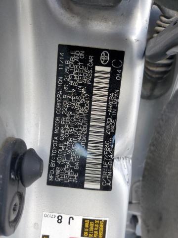 2015 TOYOTA PRIUS JTDKN3DU1F1900417