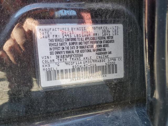 2015 NISSAN SENTRA S 3N1AB7AP8FY265544