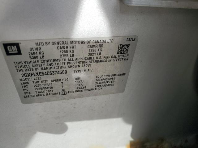 2012 GMC TERRAIN SL - 2GKFLXE54C6374500