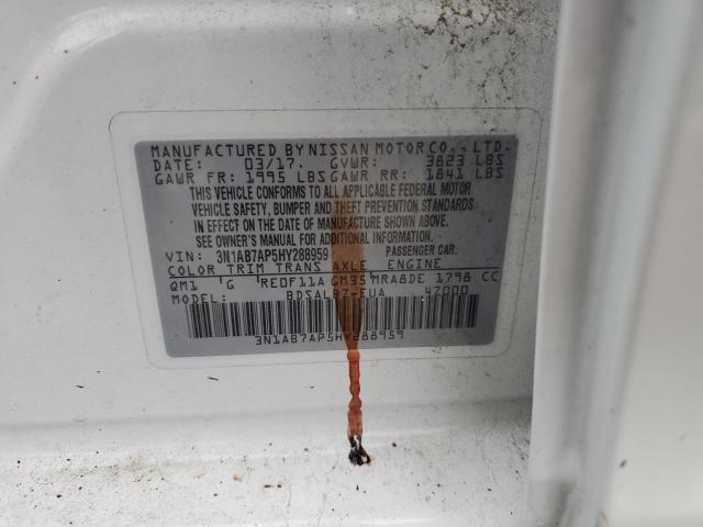 2017 NISSAN SENTRA S - 3N1AB7AP5HY288959