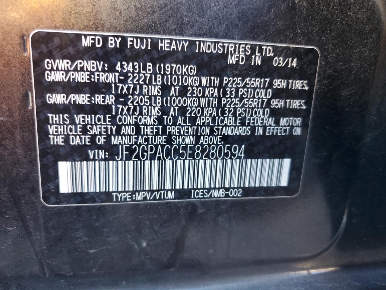 SUBARU XV 2.0 PREMIUM