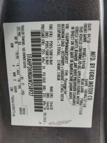 2010 FORD FOCUS SEL - 1FAHP3HN0AW258927