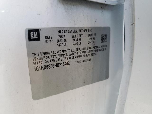 2017 CHEVROLET VOLT PREMI 1G1RD6S58HU216442