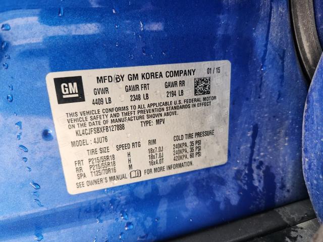 2015 BUICK ENCORE CON - KL4CJFSBXFB127888