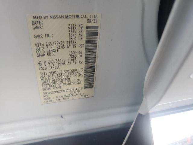 2015 NISSAN MURANO S 5N1AZ2MG2FN264373