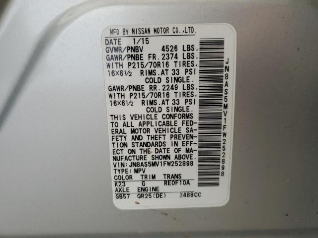 2015 NISSAN ROGUE SELECT S #3269816679