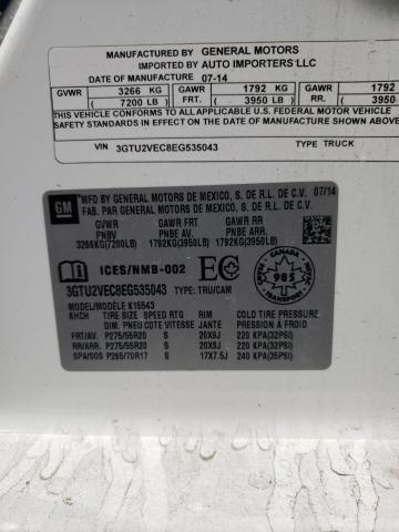 2014 GMC SIERRA K15 - 3GTU2VEC8EG535043