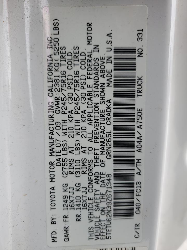 Lot #3285806670 2009 TOYOTA TACOMA PRE