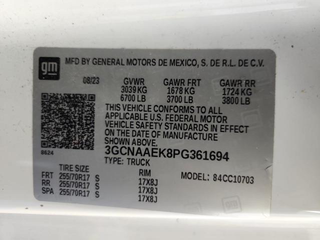 2023 CHEVROLET SILVERADO C1500 - 3GCNAAEK8PG361694
