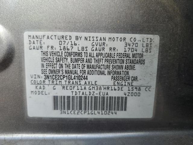 2016 NISSAN VERSA NOTE - 3N1CE2CP1GL410244