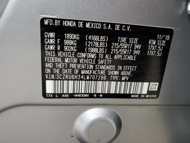 2020 HONDA HR-V LX 3CZRU6H34LM707286