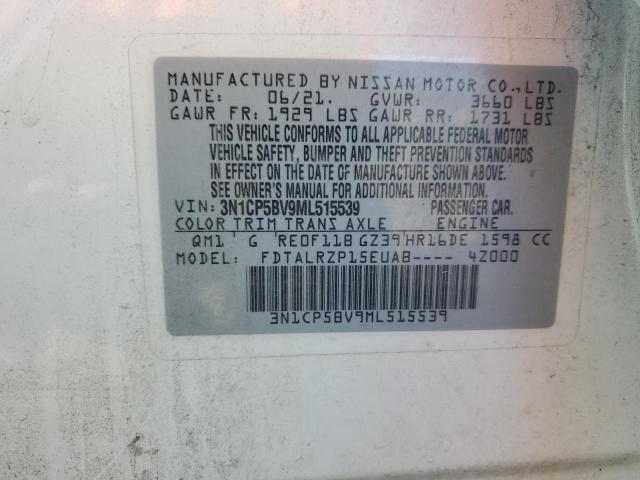 2021 NISSAN KICKS S 3N1CP5BV9ML515539