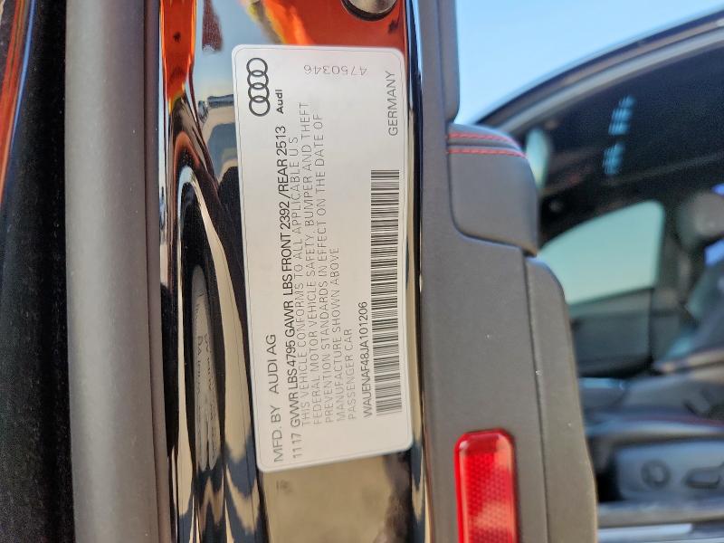 2018 AUDI A4 2.0T QU - WAUENAF48JA101206