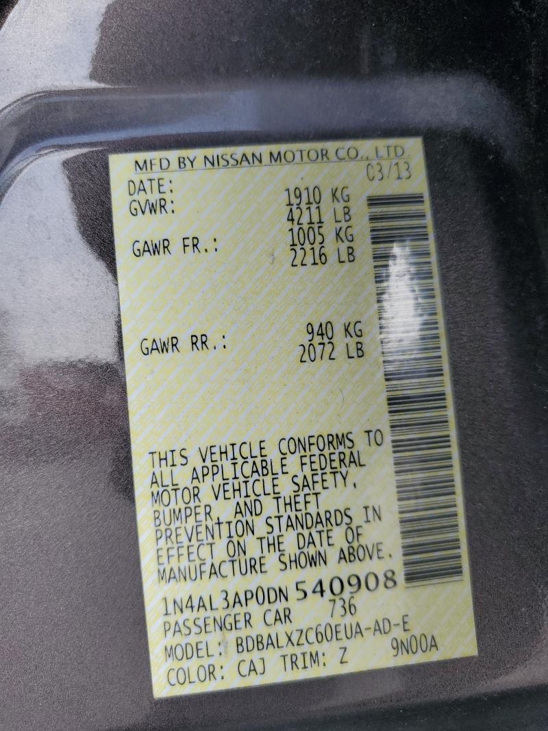 2013 NISSAN ALTIMA 2.5 - 1N4AL3AP0DN540908