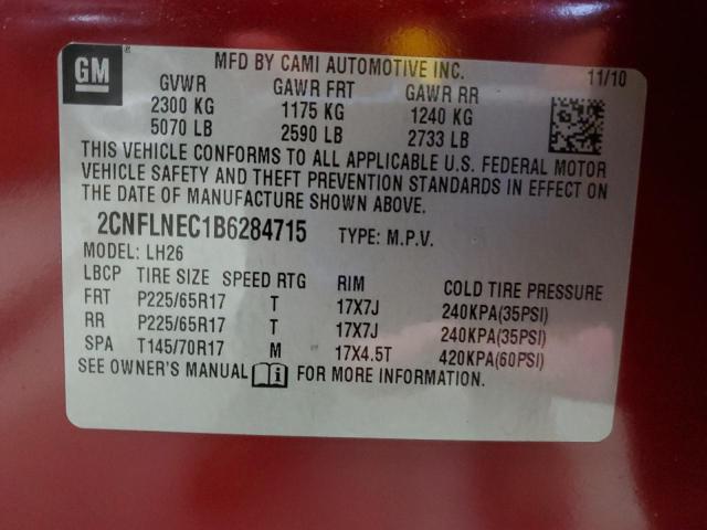 2011 CHEVROLET EQUINOX LT - 2CNFLNEC1B6284715