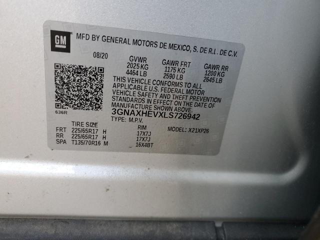 2020 CHEVROLET EQUINOX LS 3GNAXHEVXLS726942