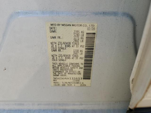 2020 NISSAN MURANO S - 5N1AZ2AS4LN135653