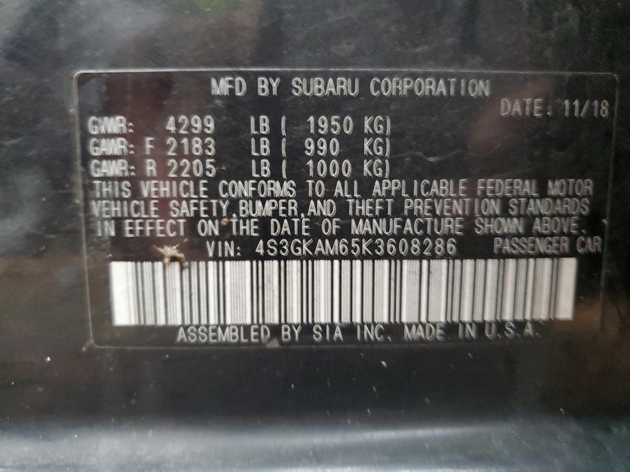 SUBARU IMPREZA SPORT