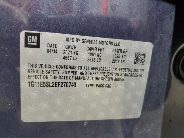 2014 CHEVROLET MALIBU 2LT - 1G11E5SL2EF270743