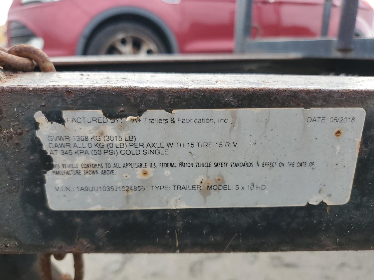 Lot #3302885928 2019 HMDE TRAILER