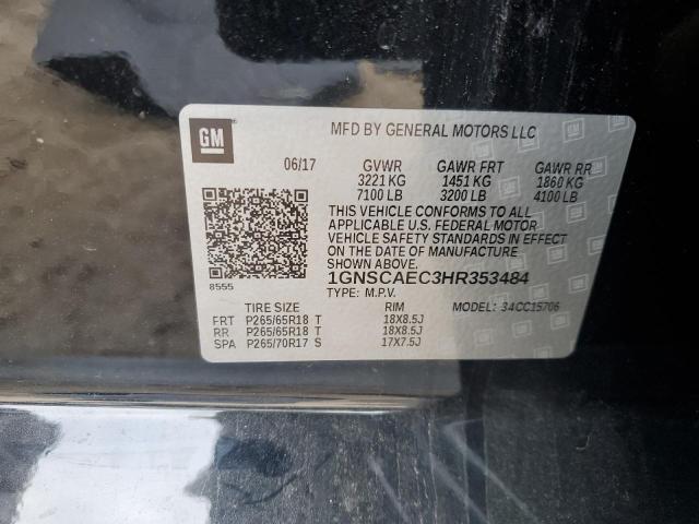 2017 CHEVROLET TAHOE C150 - 1GNSCAEC3HR353484