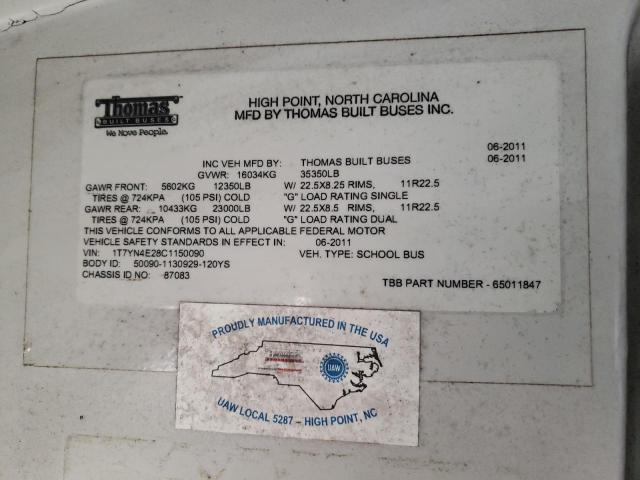 2012 THOMAS SAF-T-LINER HDX #3274736872