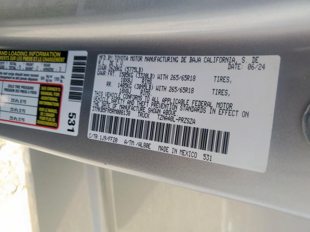 2024 TOYOTA TACOMA DOU #3302010104