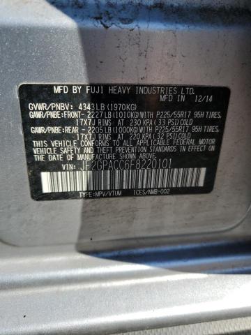 2015 SUBARU XV CROSSTR JF2GPACC6F8220101