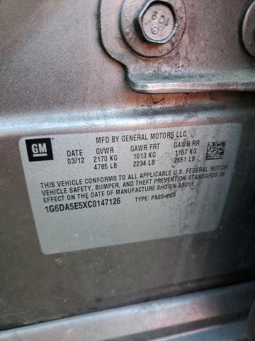 2012 CADILLAC CTS #3275504721