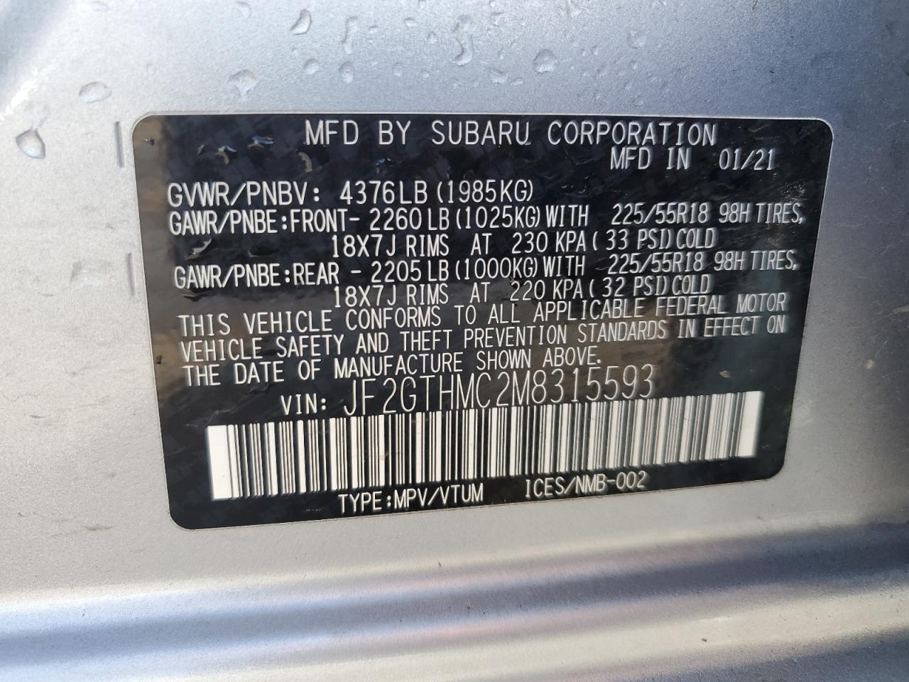 SUBARU CROSSTREK LIMITED