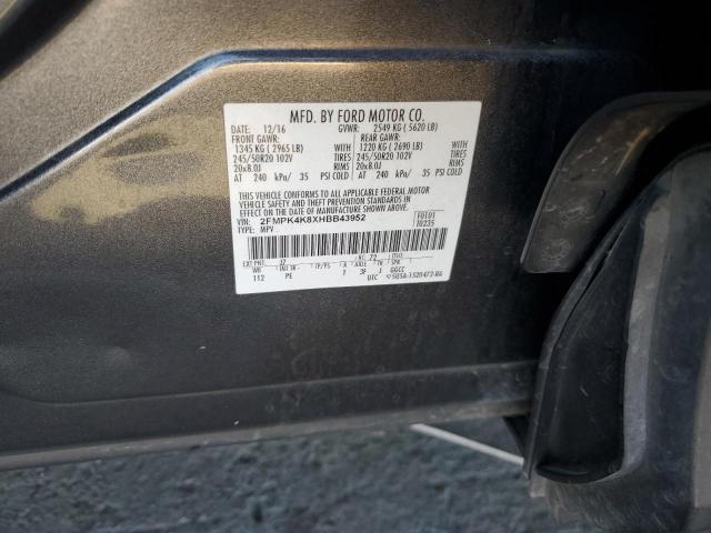 2017 FORD EDGE TITAN - 2FMPK4K8XHBB43952