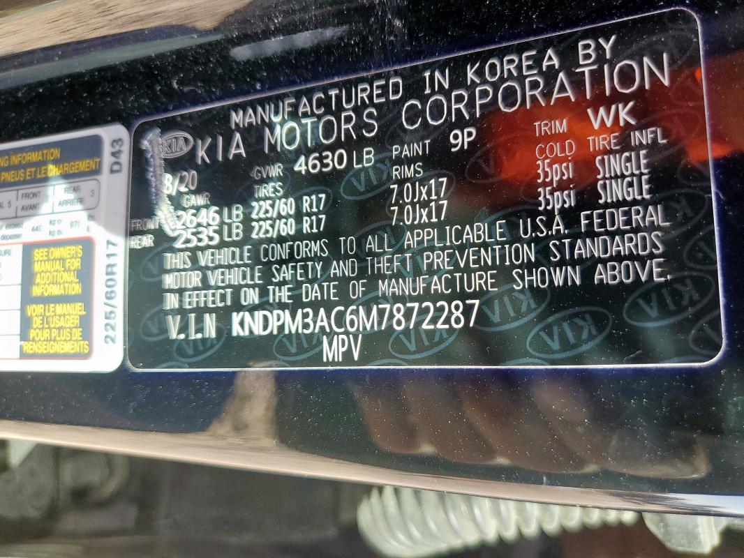 2021 KIA SPORTAGE L #3302933682