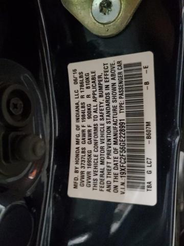 2016 HONDA CIVIC LX - 19XFC2F56GE228991