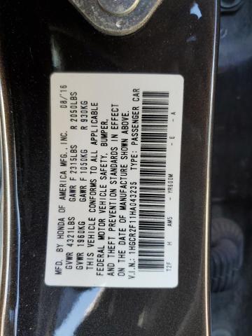 2017 HONDA ACCORD SPO - 1HGCR2F11HA043235