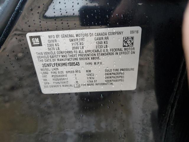 2017 CHEVROLET EQUINOX LT - 2GNFLFEK9H6188543