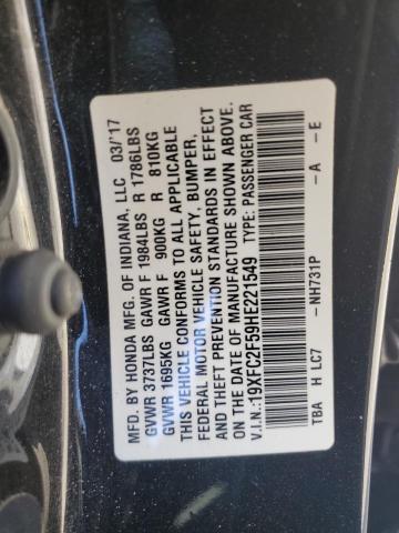 2017 HONDA CIVIC LX - 19XFC2F59HE221549