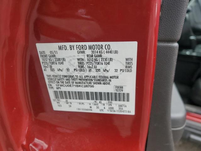 2011 FORD ESCAPE LIM - 1FMCU0E71BKC28700